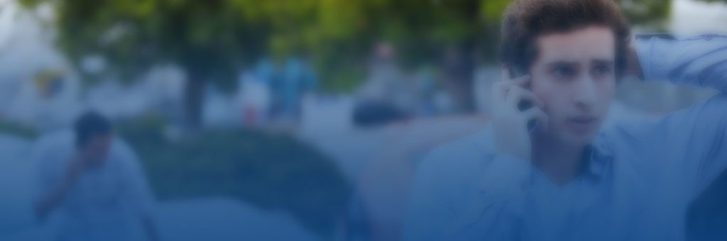 Student on phone