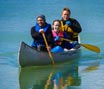 Students in a canoe