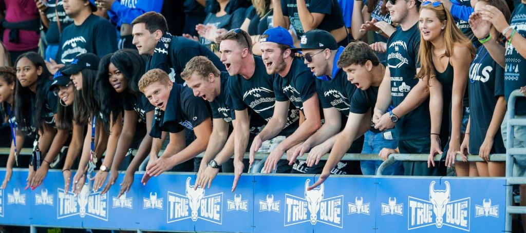Blue Crew at Football Game