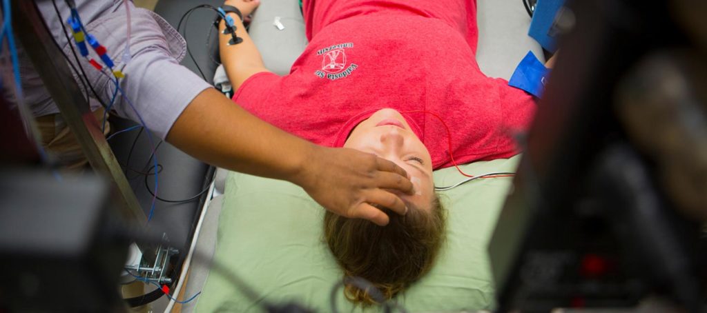 Student with a patient