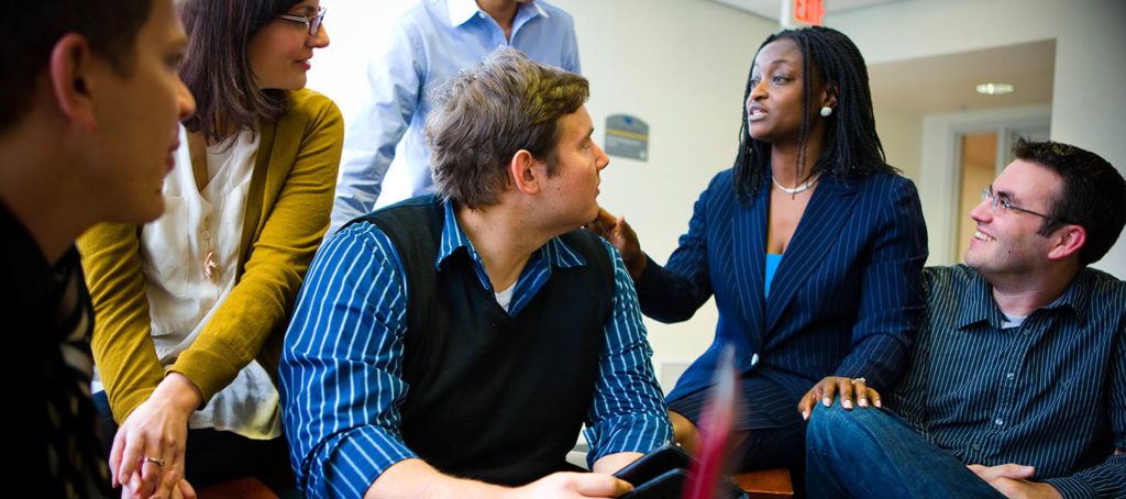 Graduate Students in Communications in the Alfiero Center