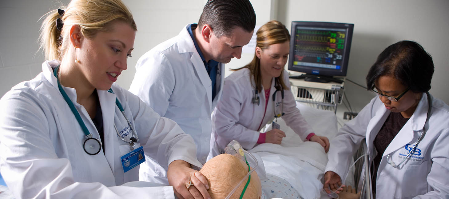 Nursing students in clinic setting