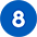 Blue circle with number eight inside in white.